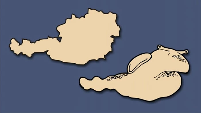 Ինչ-որ մեկը ձևափոխել է Եվրոպայի քարտեզը այնպես, որ կարծես երկրները «կենդանի» արարածներ լինեն