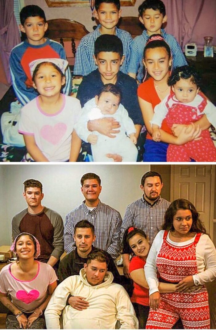 Ահա՛, թե ինչ է պատահում, երբ մարդիկ փորձում են կրկնել մանկության տարիների լուսանկարը: 26 զվարճալի եւ գեղեցիկ լուսանկարներ։