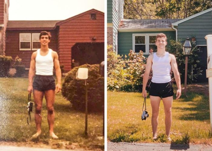 Ահա՛, թե ինչ է պատահում, երբ մարդիկ փորձում են կրկնել մանկության տարիների լուսանկարը: 26 զվարճալի եւ գեղեցիկ լուսանկարներ։