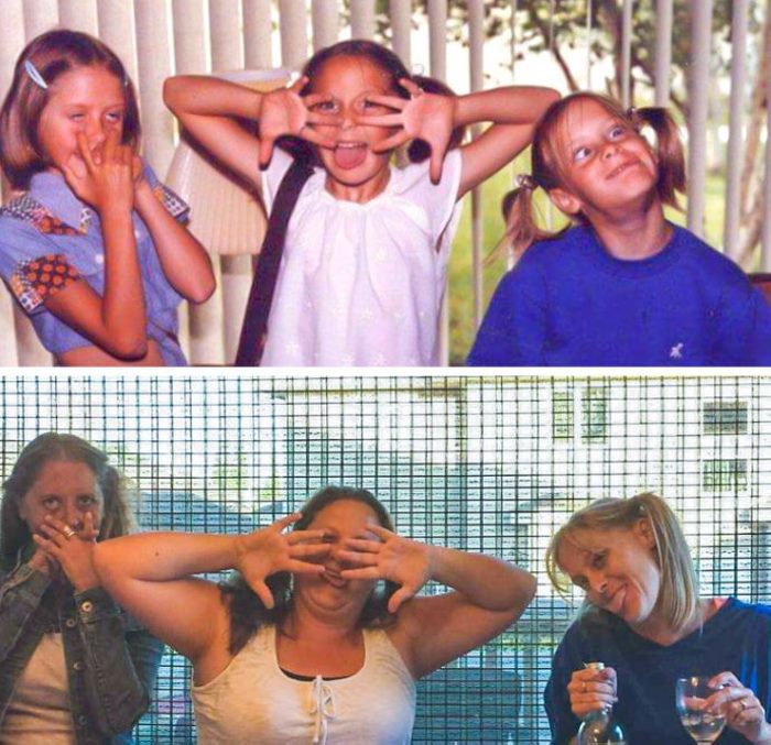 Ահա՛, թե ինչ է պատահում, երբ մարդիկ փորձում են կրկնել մանկության տարիների լուսանկարը: 26 զվարճալի եւ գեղեցիկ լուսանկարներ։