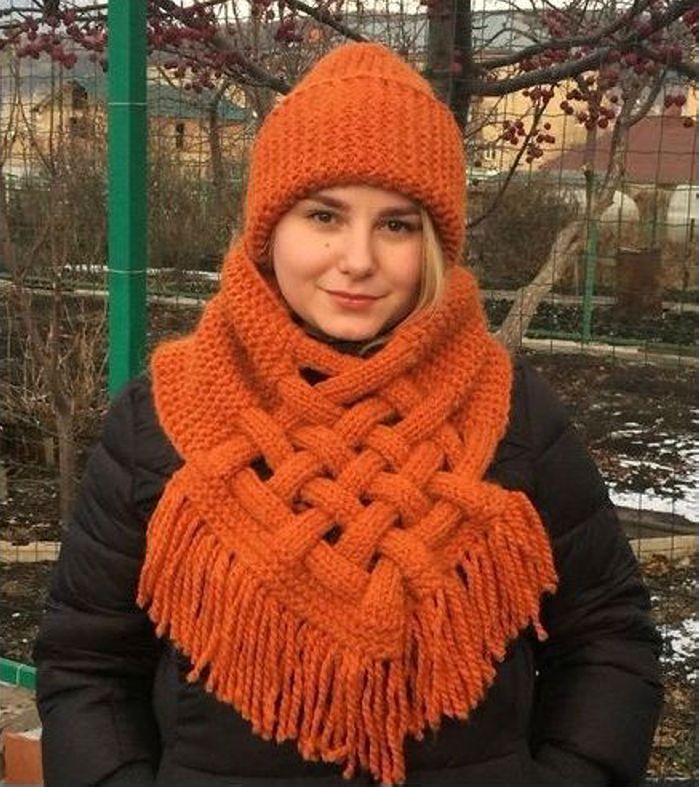 Հրաշալի գաղափար: Շարֆ- սնուդ՝ հյուսելու միջոցով։ Պարզ, նորաձև և անսովոր