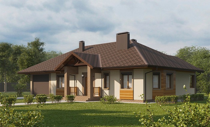 Մեկ հարկանի տների գեղեցիկ ֆասադներ. 51 գաղափարների լուսանկարներ