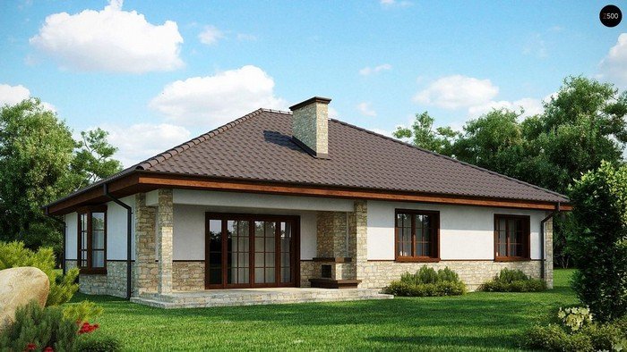 Մեկ հարկանի տների գեղեցիկ ֆասադներ. 51 գաղափարների լուսանկարներ