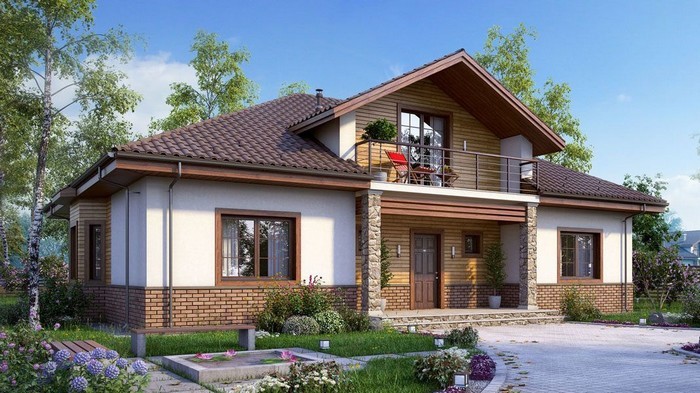 Մեկ հարկանի տների գեղեցիկ ֆասադներ. 51 գաղափարների լուսանկարներ