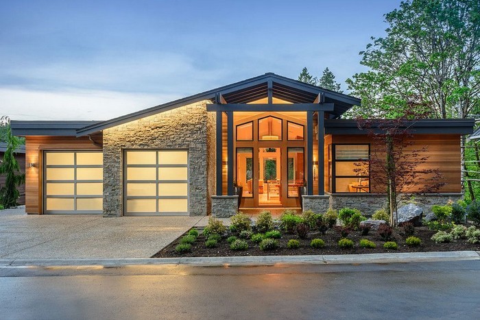 Մեկ հարկանի տների գեղեցիկ ֆասադներ. 51 գաղափարների լուսանկարներ