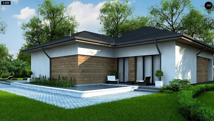 Մեկ հարկանի տների գեղեցիկ ֆասադներ. 51 գաղափարների լուսանկարներ