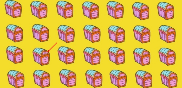 Ուշադրության թեստ. Հարկավոր է գտնել այն սնդուկը, որը տարբերվում է մնացածից