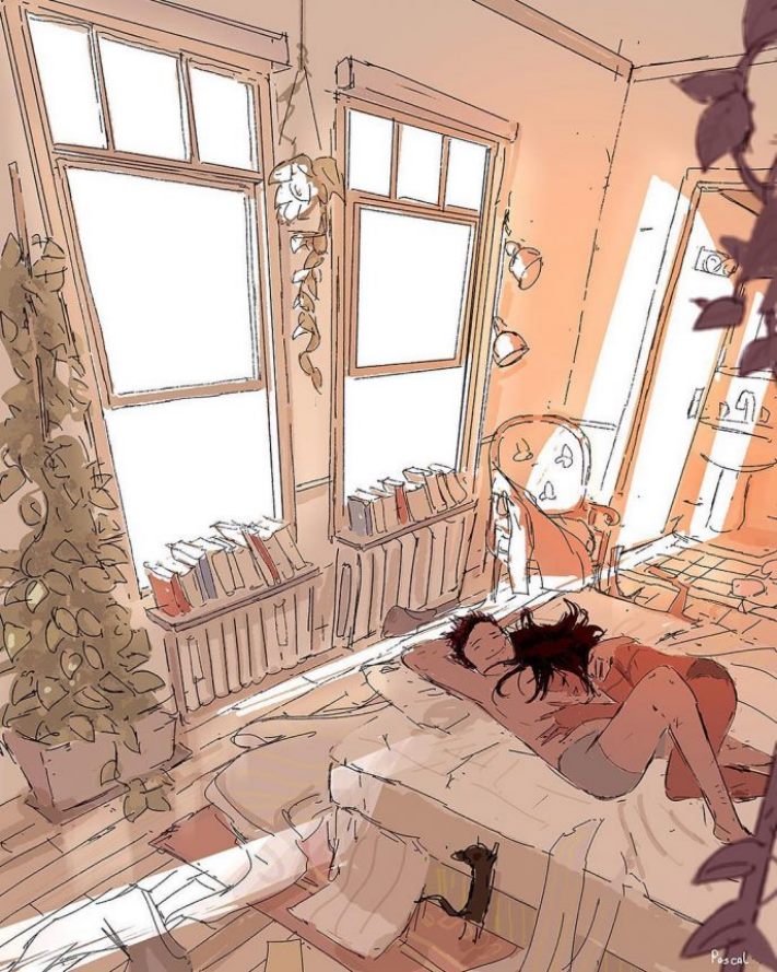 Ամերիկացի նկարչի 10 նկարներ այն մասին, թե ինչպես են սիրահարները պահում իրենց, երբ մենակ են մնում