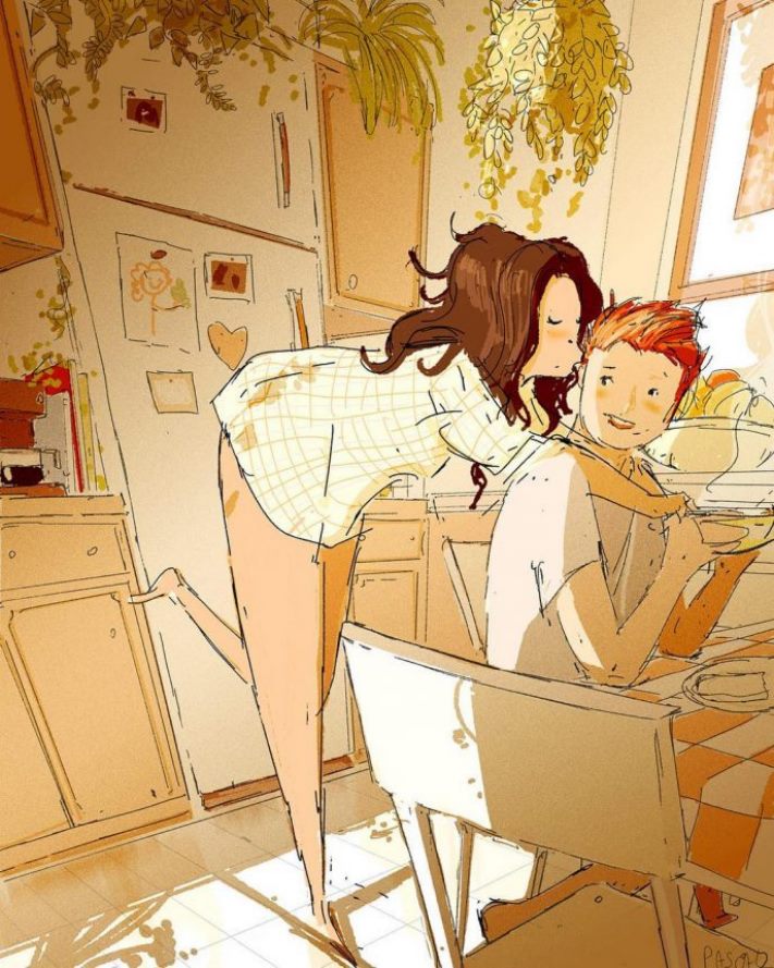 Ամերիկացի նկարչի 10 նկարներ այն մասին, թե ինչպես են սիրահարները պահում իրենց, երբ մենակ են մնում