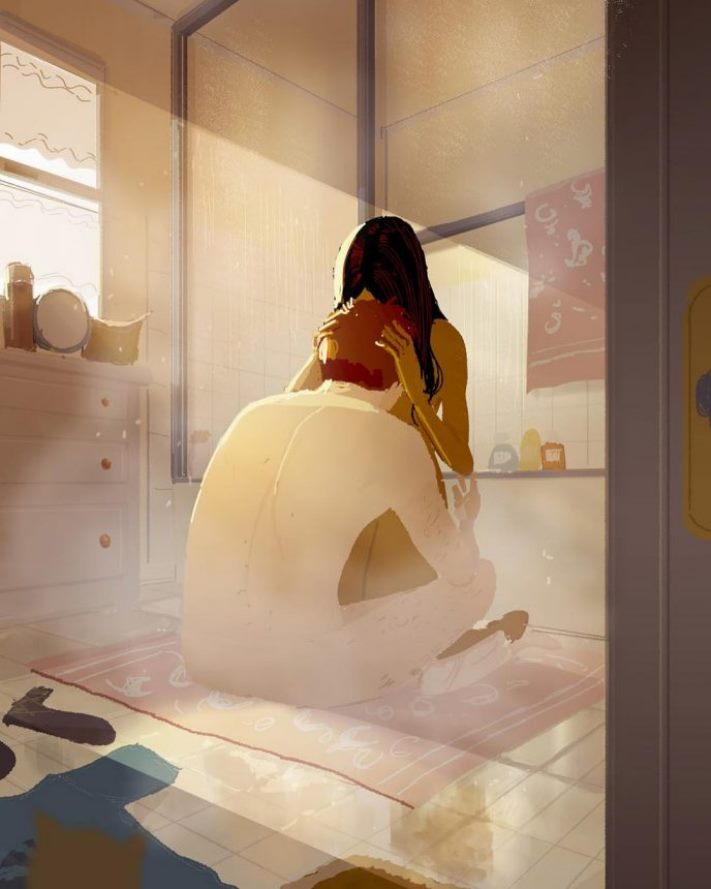 Ամերիկացի նկարչի 10 նկարներ այն մասին, թե ինչպես են սիրահարները պահում իրենց, երբ մենակ են մնում