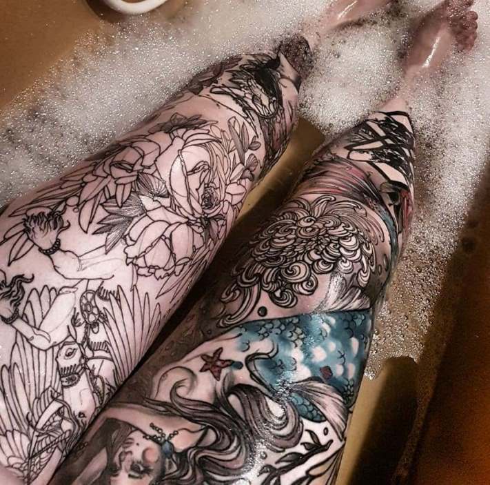 Շատ գեղեցիկ և անսովոր, կրեատիվ, իմաստով դաջվածքների 20 օրինակ, որոնք արվել են ոտքերին