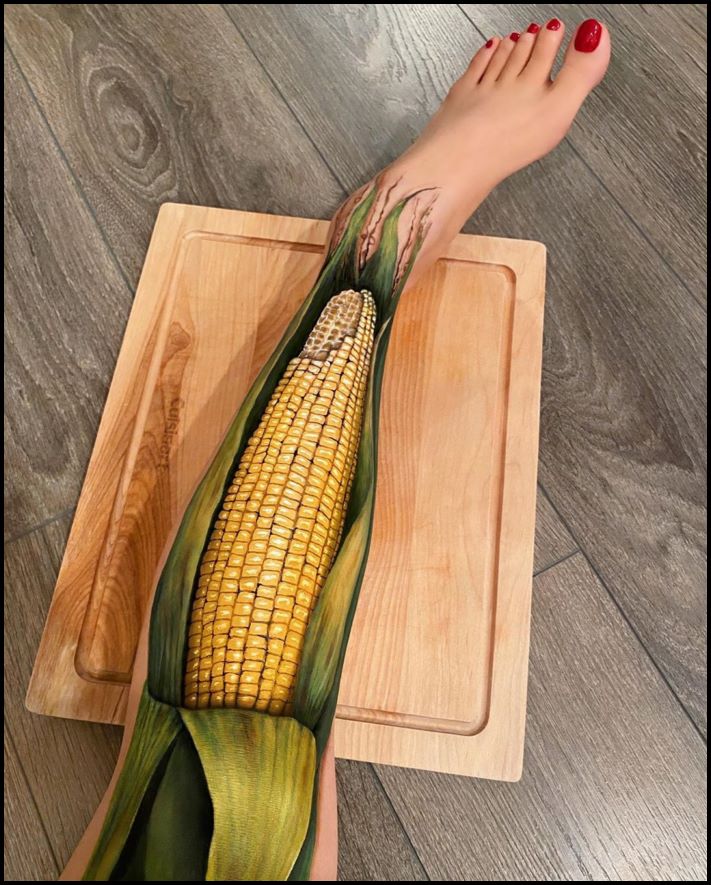 Դիմահարդարուհին ձեռքերի ու ոտքերի վրա պատրանքներ է ստեղծում: Այնքան իրատեսական է երևում, որ ակամայից փշաքաղվում ես