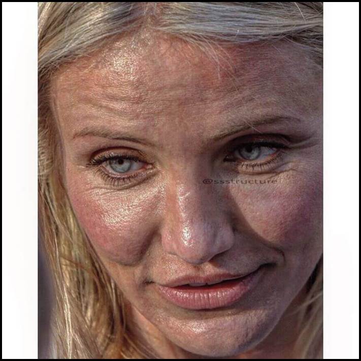 Բեղիկներ, ծակոտիներ և ցաներ: Ինչպիսին են համաշխարհային աստղերի դեմքերը մոտիկից