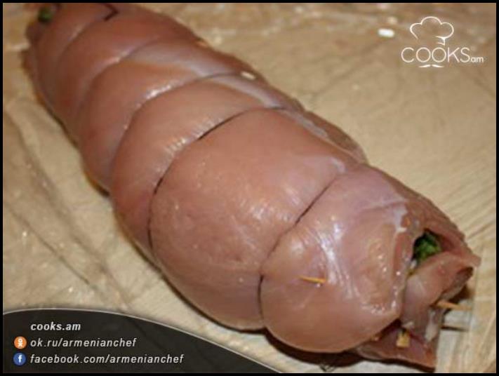 Հնդկահավով ռուլետ. մատներդ հետը կուտես