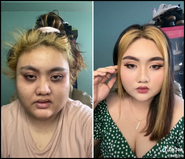 TikTok- ի 8 աղջիկներ իրենց ցույց տվեցին դիմահարդարումից առաջ և հետո