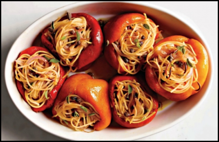 Սպագետիով և խոզապուխտով լցոնած պղպեղ․ համեղ և յուրահատուկ ուտեստ