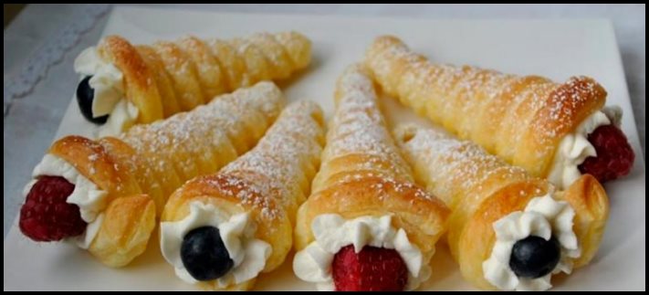 Բիսկվիթի խմորից սիգարետներ` եփած կրեմով