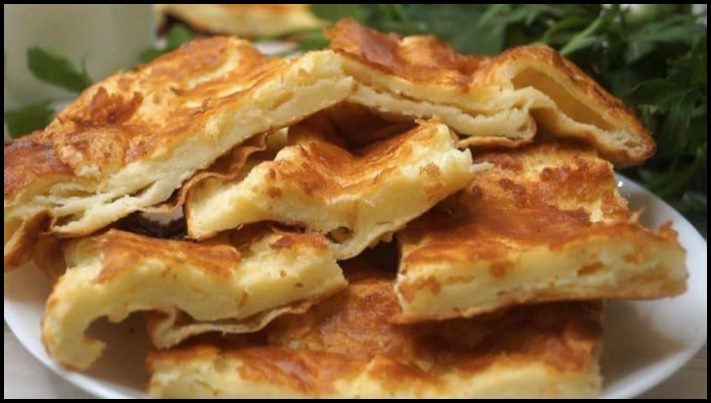 Ծույլ նրբաբլիթներ կաթով։ Ամեն ինչ խառնում ենք և դնում վառարանը