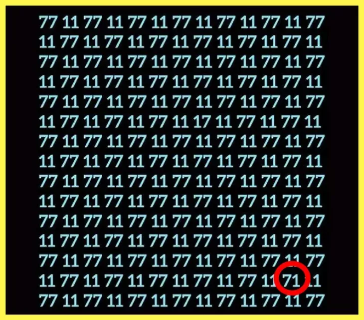 Աչքերի և ուղեղի մարզում. Գտե՛ք նկարում տարբերվող թիվը՝ 7 վայրկյանի ընթացքում