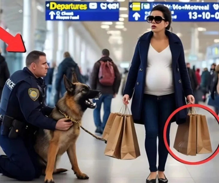 🐶 😱 Օդանավակայանում ծառայողական շունը հղի կնոջ վրա էր հաչում։ Երբ սպաները նրան ստուգեցին, շոկի մեջ ընկան