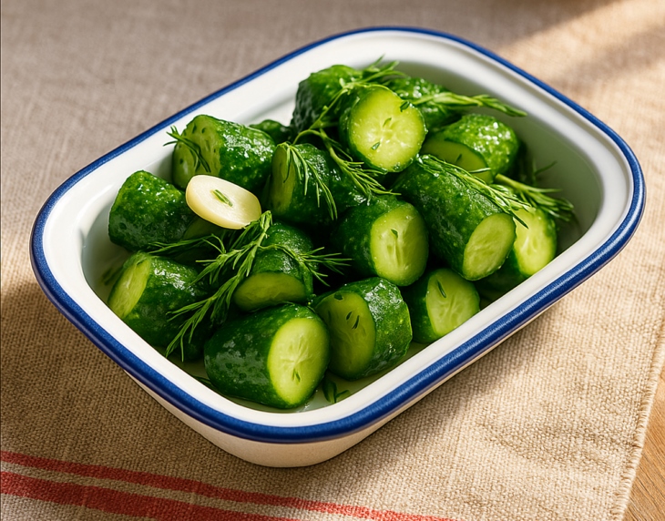 🥒 Սխտորով խրթխրթան վարունգներ՝ ընդամենը 10 րոպեում․ իդեալական նախուտեստ ամառվա համար