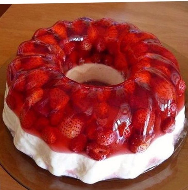 🍓 Անթերի համով ելակով ժելե՝ նուրբ կաթնաշոռային կրեմով