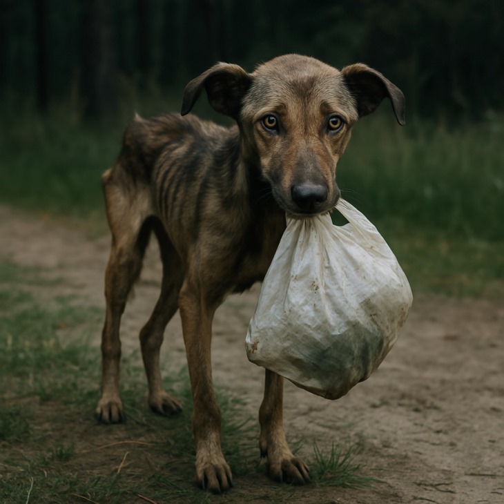 🐕‍🦺 Անտառից դուրս եկավ շատ նիհար մի շուն՝ ատամներով տոպրակ բռնած։ Այն, ինչ տեսան ներսում, ցնցեց բոլոր զբոսաշրջիկներին։
