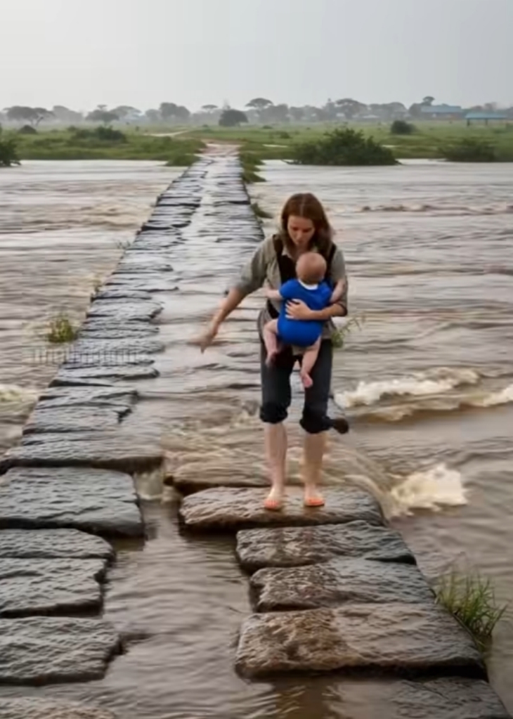 🌊 Սրտաճմլիկ Պատմություն. Ճոպաններից մեկը կտրվեց՝ ջրից, հնությունից և լարվածությունից։ Փայտե տախտակները ճռճռում էին ոտքերի տակ։ Կամուրջը սկսեց ավելի ուժեղ ճոճվել։