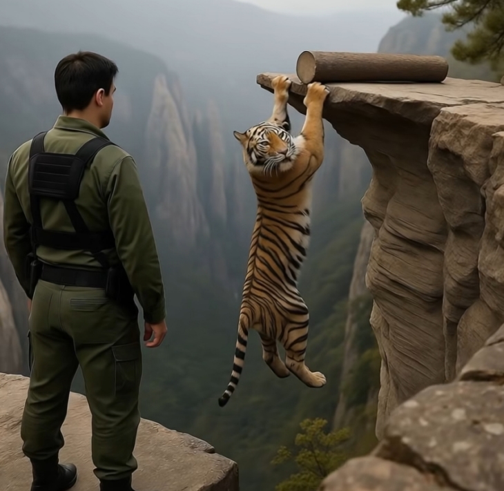 🤯 🐅 Տղամարդը կյանքը վտանգեց, որպեսզի օգնի վագրուհուն, ով մնացել էր ժայռի վրա։ Իսկ հետագան պարզապես աներևակայելի էր։