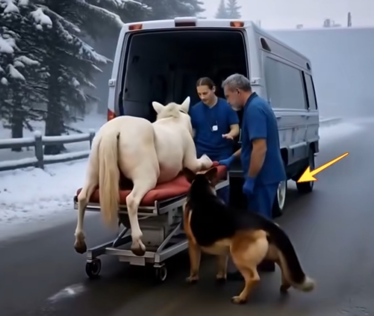 🐕 🐎 Հովվաշունը տարավ տղամարդուն դեպի հղի ձիուն՝ կարծես խնդրելով օգնություն։ Իսկ այն, ինչ տեղի ունեցավ հետո, բառերով անհնար էր նկարագրել — միայն երկինքը գիտի։