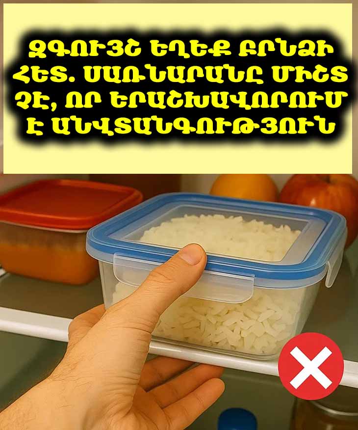 🍚 Ձեր սառնարանային բրինձը կարող է թաքնված վտանգ պարունակել։ Կարդացեք, թե ինչպես պաշտպանվել։