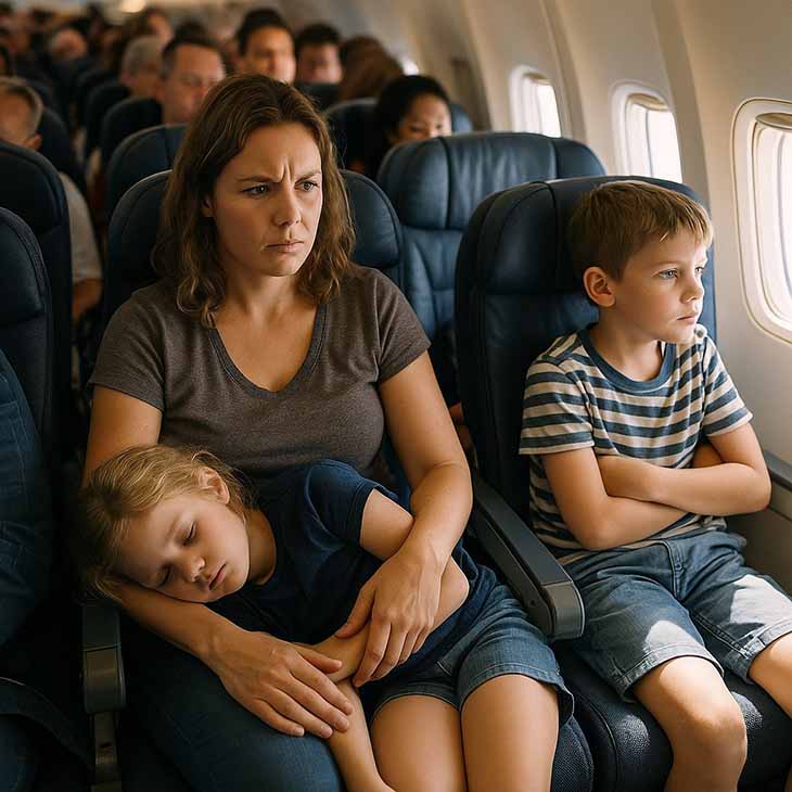 ✈️💔 Իմ ամուսինն իր և մոր համար ամրագրեց առաջին կարգի տոմսեր, իսկ ինձ երեխաներիս հետ թողեց էկոնոմ դասում
