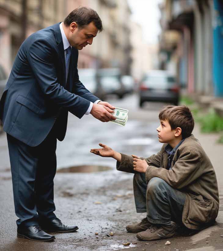 🙏 Մի հարուստ մարդ փող տվեց անտուն տղային։ Կես տարի անց այդ մուրացիկն է փրկեց նրա կյանքը։