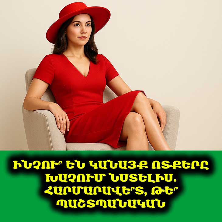 🤷‍♀️ Ինչու՞ են կանայք ոտքերը խաչում նստելիս․ Հարմարավե՞տ, թե՞ պաշտպանական