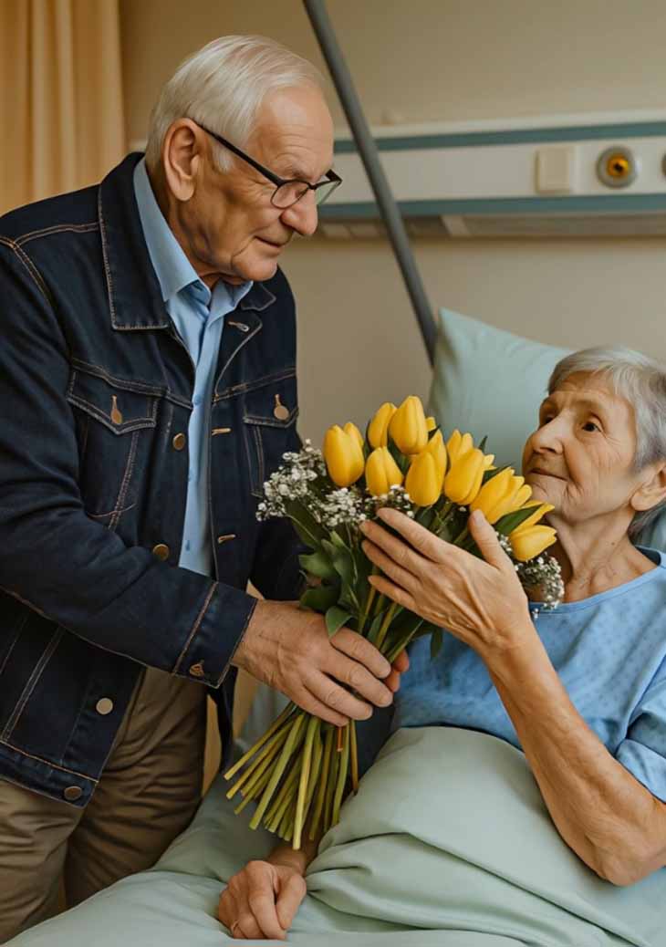 Անծանոթ տղամարդը ամեն օր ծաղիկներ էր բերում հիվանդ տատիկին, որին ընդամենը մեկ ամիս էր մնացել․ մի օր որոշեցի իմանալ, թե ինչու է նա դա անում 😢😢
