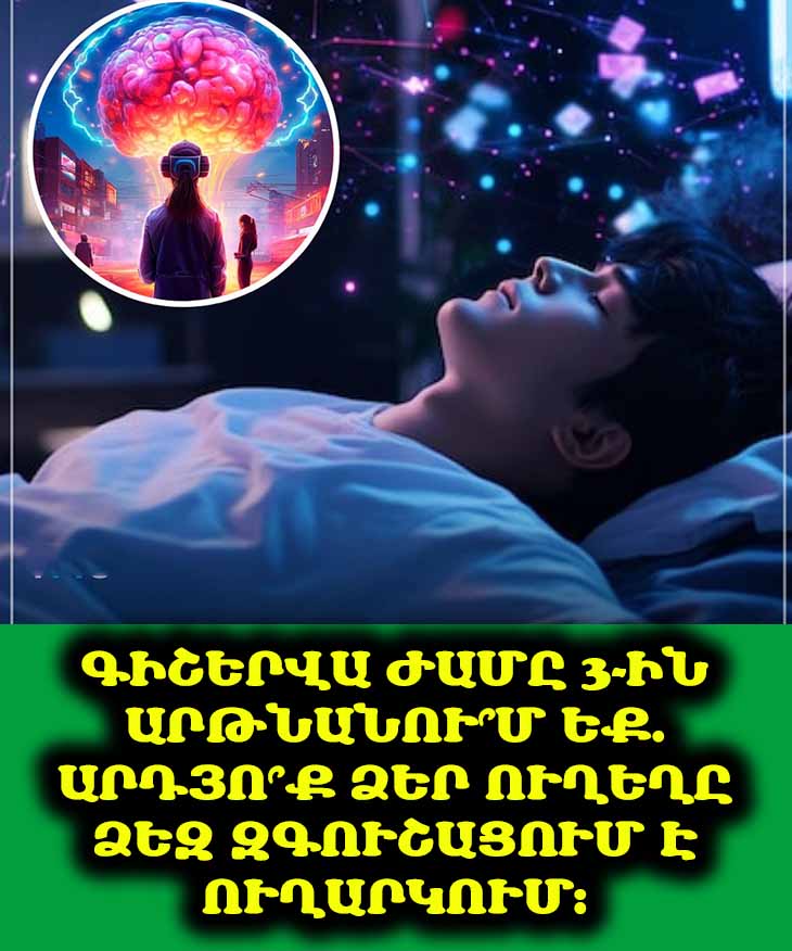 😴 Գիշերվա 3-ից 5-ը արթնանու՞մ եք։ Նյարդակենսաբաններն ասում են, որ ձեր ուղեղը, հնարավոր է, նախազգուշացում է ուղարկում։
