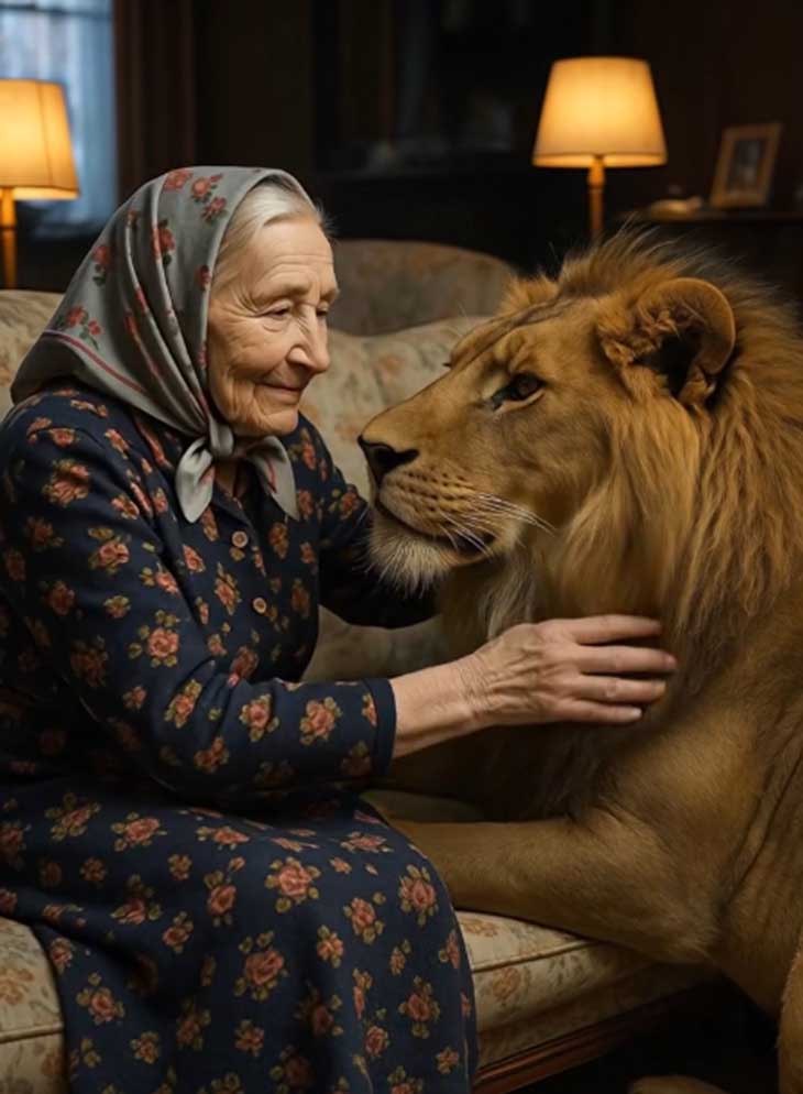 👵🦁 Տատիկը փողոցում գտավ մի փոքրիկ առյուծ և մեծացրեց իր տանը՝ թաքցնելով հարևաններից․ բայց մի օր հարևանները մտան նրա տուն և տեսան սարսափելի բան։😱