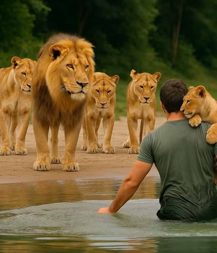 🦁 Մի տղամարդ հայտնվում է առյուծների հարթավայրում՝ փրկելով առյուծի ձագին, իսկ նրանց արարքը ցնցող է 🦁