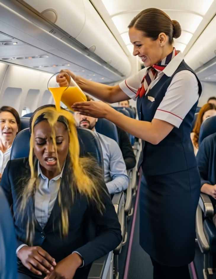 ✈️ Մատուցողուհին խմիչք է թափում սևամորթ կնոջ վրա և քարանում տեղում, մինչ 300 միլիոն դոլար արժողությամբ ինքնաթիռը վայրէջք է կատարում՝ ոչնչացնելով ավիաընկերությունը՝ ՈՒՂԻՂ ԵԹԵՐՈՎ։ 😱