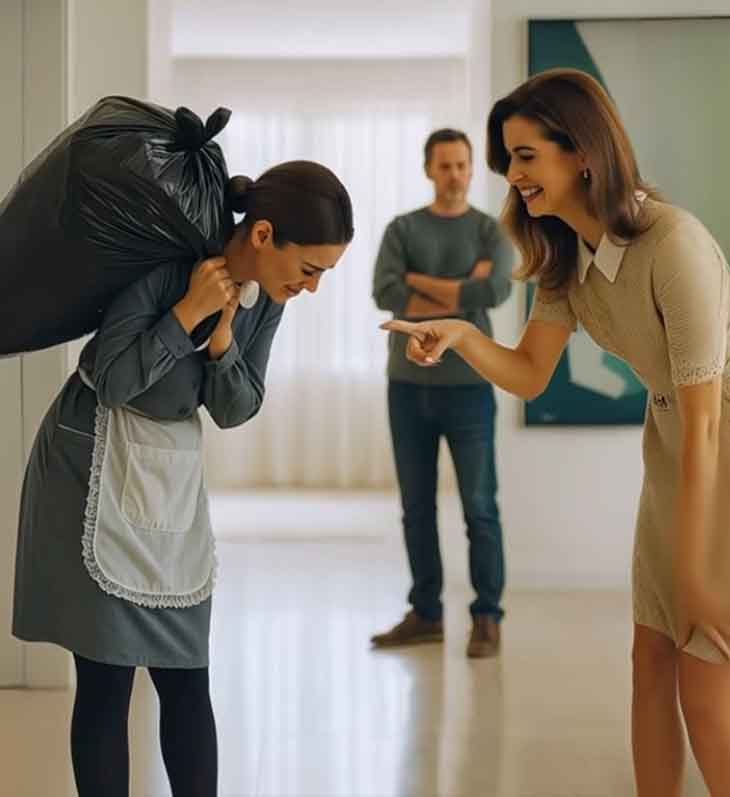 Միլիոնատերը բռնում է իր ընկերուհուն՝ աղախնին ծաղրելիս… այն, ինչ տեղի ունեցավ դրանից հետո, ցնցեց ամբոխին։ 😱
