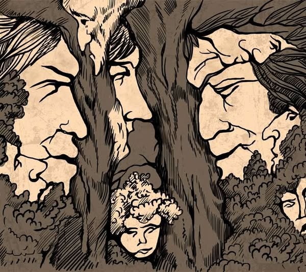 ԳԼՈՒԽԿՈՏՐՈՒԿ-ՊԱՏՐԱՆՔ ✨🌳🤔 Քանի՞ դեմք եք տեսնում նկարում։