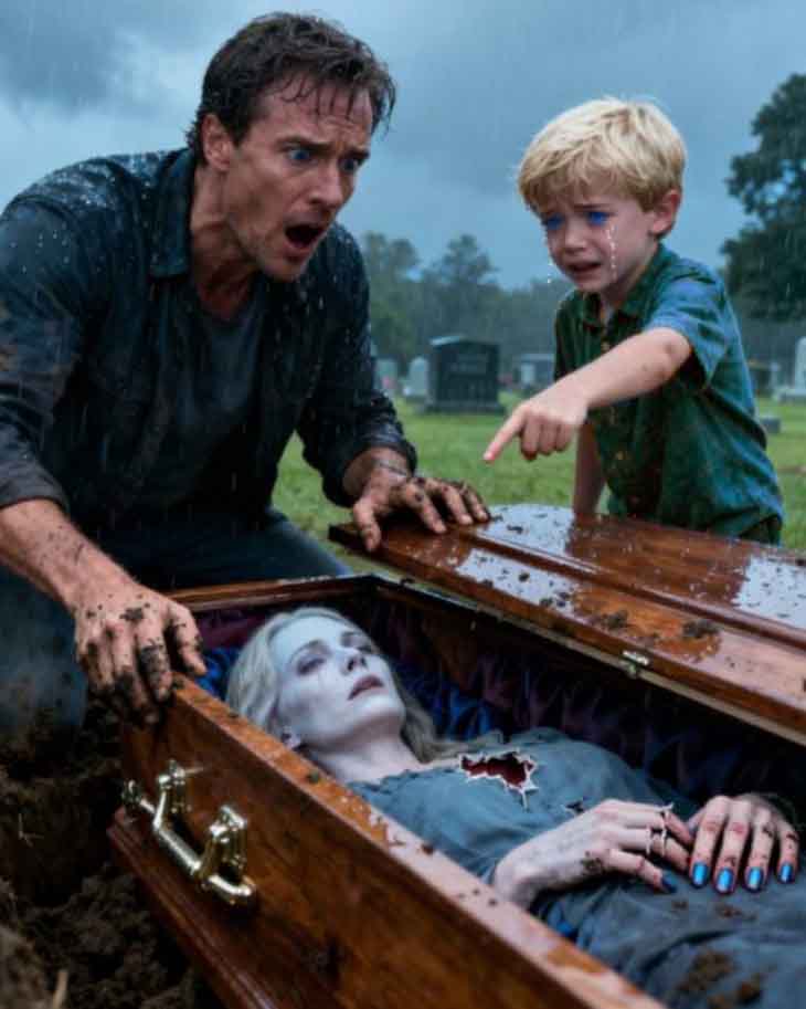 «Հուղարկավորությունից ընդամենը մեկ ժամ անց 7-ամյա Իթանը կառչեց հոր թևից ու գոռաց. «Հայրի՛կ, պետք է նրան հանենք։ 😥 Մաման մահացած չէ, նա ինձ կանչում է»։ 💔 Սգավորները քարացան... 😧