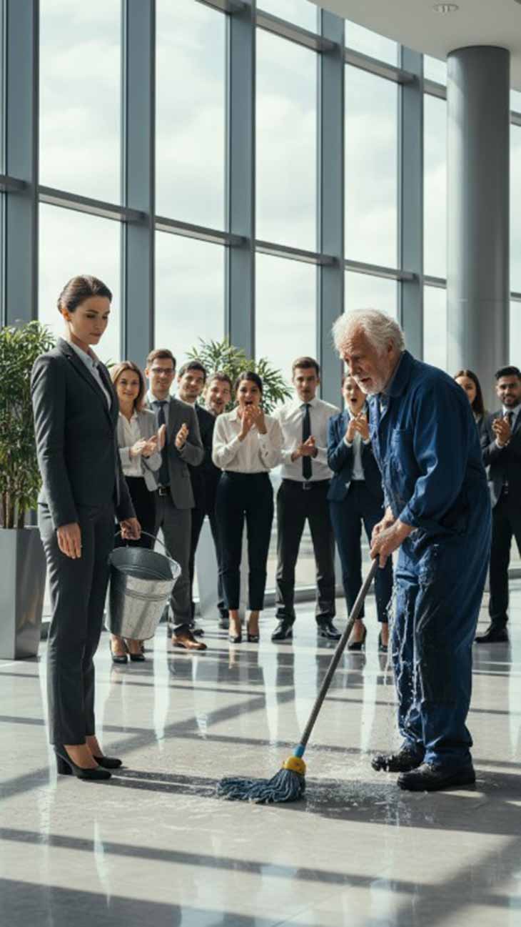 «Քեզ նմանները այստեղ տեղ չունեն»... Ես լուռ կուլ տվեցի վիրավորանքը՝ մտապահելով յուրաքանչյուր ծիծաղող դեմք։ Իսկ 30 րոպե անց նրանք սարսափահար էին, երբ իմացան՝ ով եմ ես իրականում... 🧹👔😱
