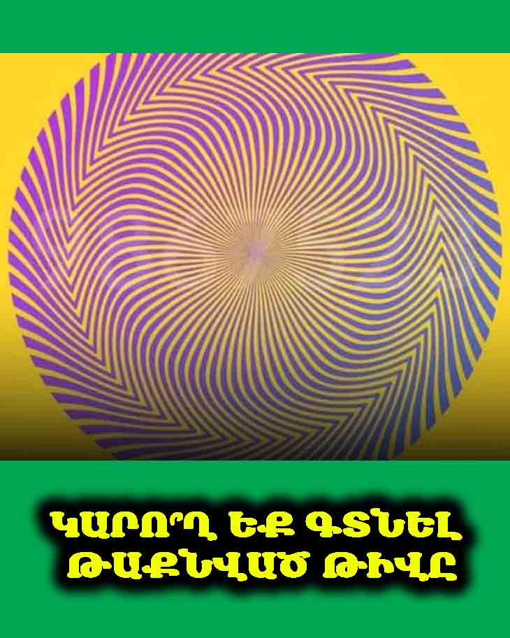 ԿԱՐՈ՞Ղ ԵՔ ԳՏՆԵԼ ԹԱՔՆՎԱԾ ԹԻՎԸ ԱՅՍ ՕՊՏԻԿԱԿԱՆ ԽԱԲԿԱՆՔՈՒՄ 😱