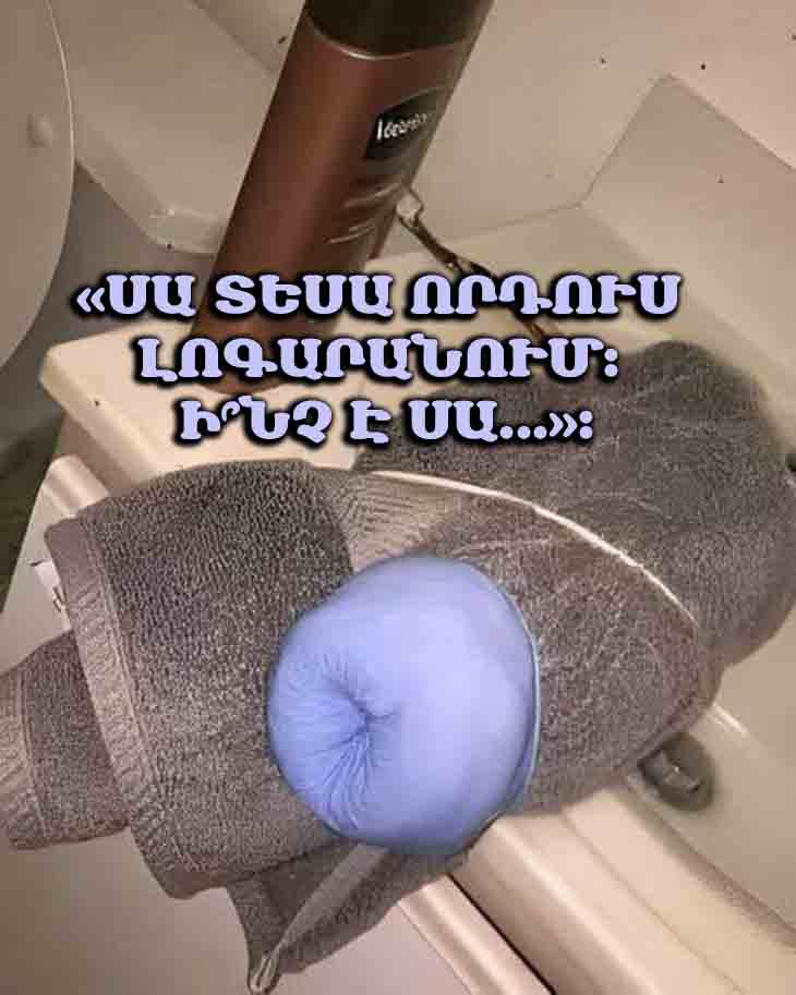«Սա տեսա որդուս լոգարանում։ Ի՞նչ է սա...»։