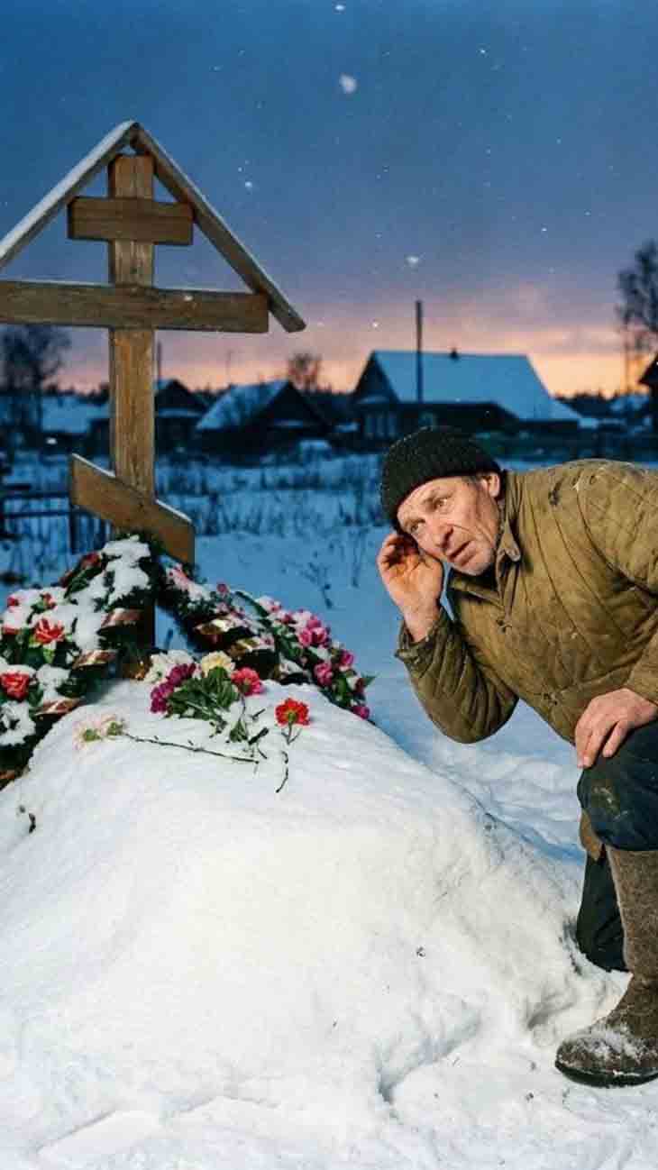 Տարեց գերեզմանափորը մնաց գերեզմանոցում բանկիրի երիտասարդ կնոջ հուղարկավորությունից հետո։ Նա արդեն պատրաստվում էր գնալ, երբ հողի տակից լսեց ցածր ճռինչ։