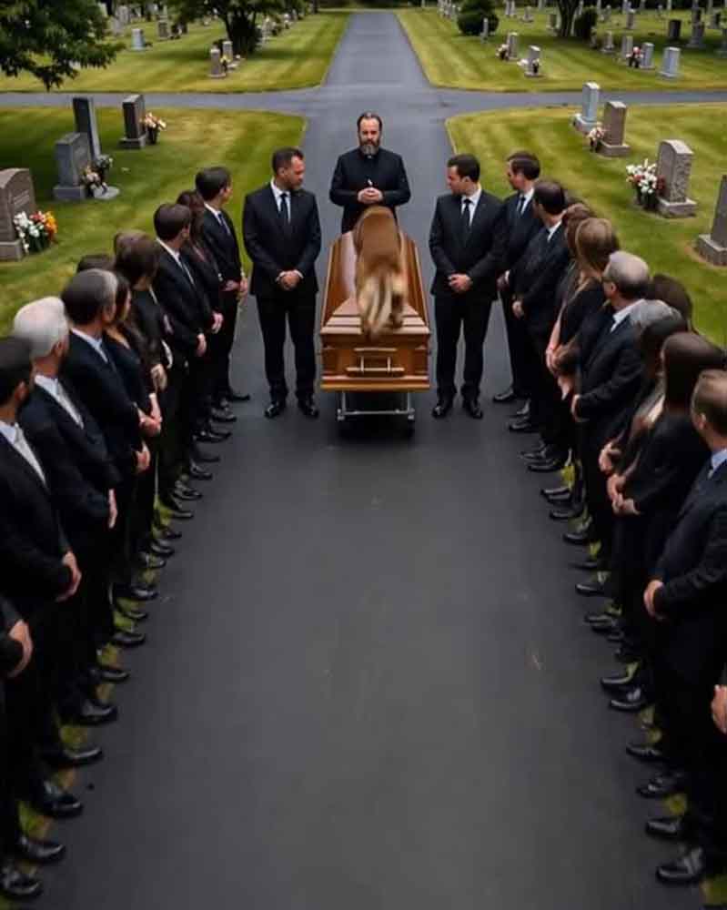 😱 Հուղարկավորության ժամանակ շունը հանկարծ ցատկեց տիրոջ դագաղի վրա ու անշարժ պառկեց այնտեղ, նույնիսկ երբ փորձում էին հեռացնել նրան, բայց հետո մահացածի եղբայրը մի շատ տարօրինակ բան նկատեց 😱