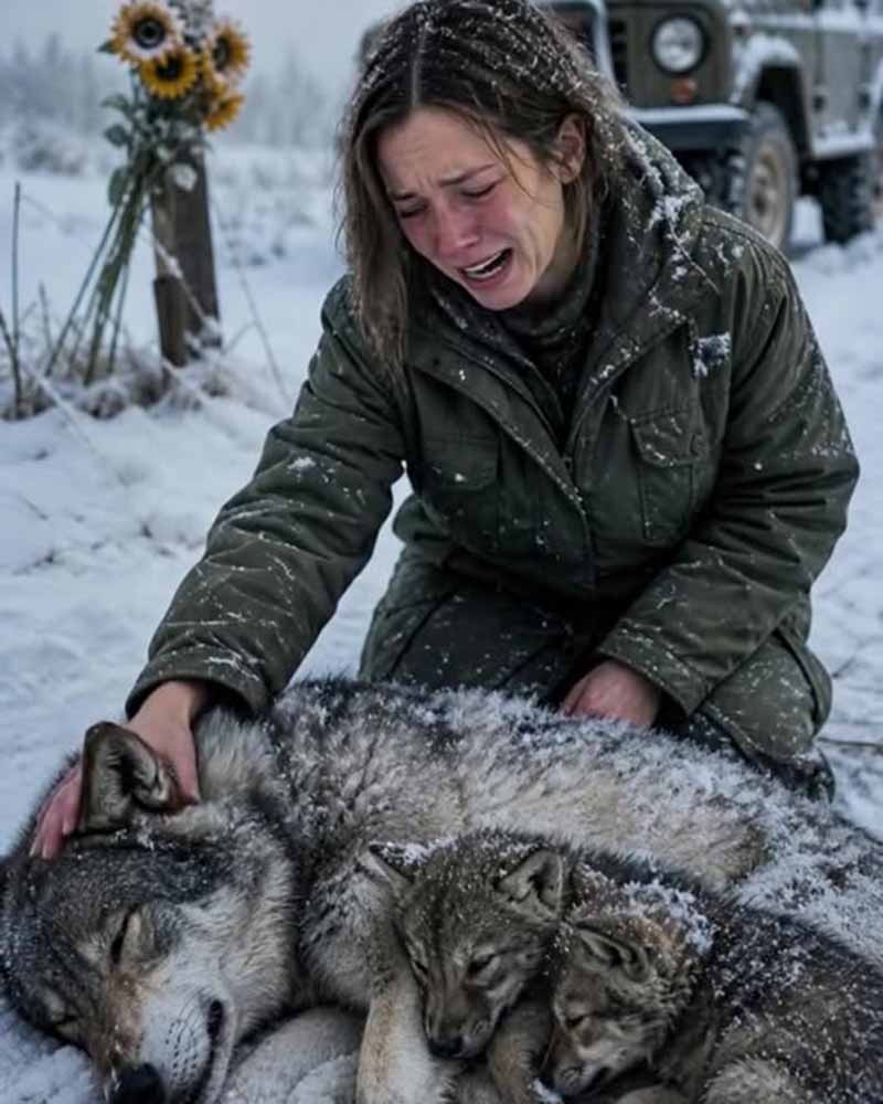❄️ ՆԱ ՆԿԱՏԵՑ ՄԱՅՐ ԳԱՅԼԻՆ ՈՒ ՆՐԱ ՓՈՔՐԻԿ ՁԱԳՈՒԿՆԵՐԻՆ, ՈՐՈՆՔ ԴՈՂՈՒՄ ԷԻՆ ՍԱՌՆԱՄԱՆԻՔԻՑ 🐺