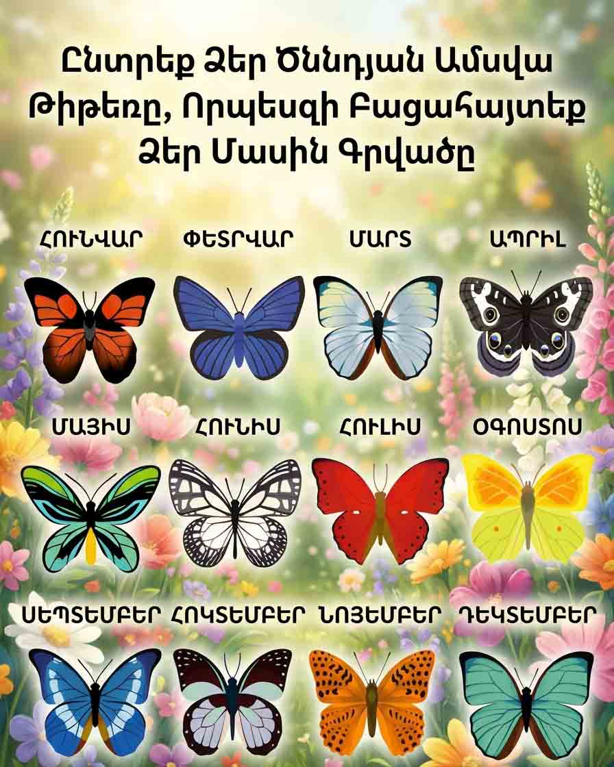 🦋 ՊԱՐԶԵՔ, ԹԵ ԻՆՉ Է ԲԱՑԱՀԱՅՏՈՒՄ ՁԵՐ ՄԱՍԻՆ ԾՆՆԴՅԱՆ ԱՄՍՎԱ ԹԻԹԵՌԸ 🦋